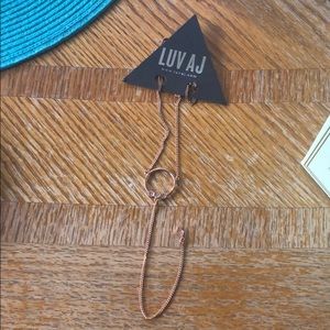 Luv AJ rose gold hoop necklace